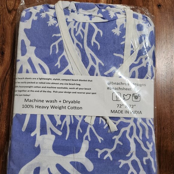 Beach Road - Coral Reef Beach Sheet - Lavendar - NWT - Picture 2 of 3